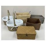 Assorted Baskets & Storage - 6 pc