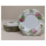 Vintage Porcelain Dessert Plates / 6 pc