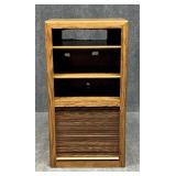 Bookshelf w/ Roll Front Shelf