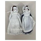 Vintage Porcelain Bisque Dolls / 2 pc