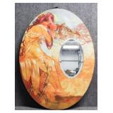 Klimt Oval Enhanced Canvas w/ Beveled Mirror