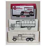 Die-Cast Metal Coin Bank Trucks - NIB / 3 pc
