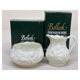 Belleek Fine Parian China Creamer & Sugar