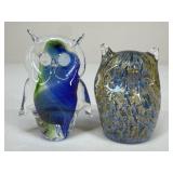 Art Glass Owl / 2 pc