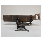 Antique Manual Miter Saw & Box