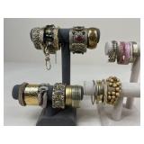 Gold Tone Bracelets/ 22 Pc