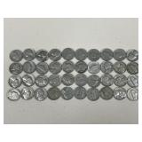 Jefferson Nickels Pre 1964/ 40 pc