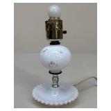 Vintage Milk Glass Hurricane Lamp