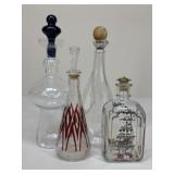 Glass Decanters / 4 pc