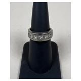 Sz 7 Sterling Silver Ring w/ Stones