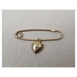 14k Gold Pin w/ Heart