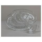 Clear Glass Luncheon Sets / 12 Sets