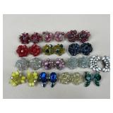 Clip On Earrings/ 14 Pairs