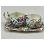 Royal Winton "Summertime" Sugar & Creamer w/ Tray