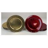 Gold & Red Chargers/ 17 pc