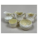Belleek Pottery Set/ 5 pc