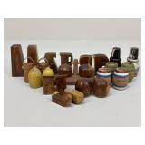 Vintage Wood Salt & Pepper Shakers / 12 Sets