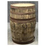 Heavy Wood & Metal Cask Whiskey Barrel