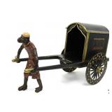Painted Bronze Monkey w/ Carriage