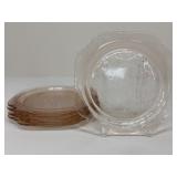 Depression Glass Plates / 5 pc