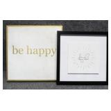 "Be Happy & Stay Kind" Wall Decor 2/pc