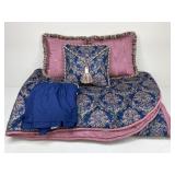 Sz. Q Comforter W/ Bed Skirt & Throw Pillows|5 pc