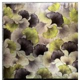 Metallic Leaf Print on Canvas