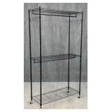 Rolling Metal Clothing Storage Rack