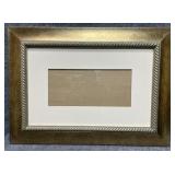 Open Gold Tone Frame with Matting & Glass