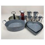Rustic Metal Decor / 12 pc