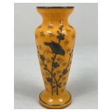 Czech Art Deco Bohemian Tango Glass Vase