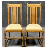 Wood Dining Chairs w / Padded Seat