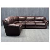 Lane Leather Sectional w/ Sleeper