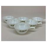Vintage Anchor Hocking Meadow Green Soup Bowls|6pc