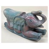 Wooden Elephant Figurine