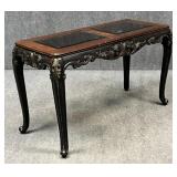 Two Tone Wood & Smoked Glass Sofa Table