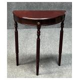 Wood Demilune Console Table