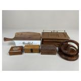 Wooden Decor/ Basket, Trinket Boxes, Tray