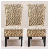 Pair of Woven Seagrass Chairs