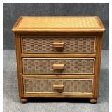 Woven 3-Drawer Chest