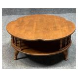 Ethan Allen Clover Shaped Maple Coffee Table