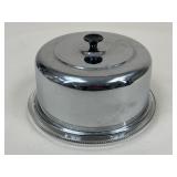 Glass Cake Plate w/ Metal Cloche