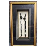 African Figures in Shadowbox