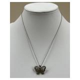 Sterling Silver Necklace w/ Butterfly Pendant