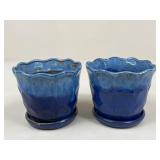 Ceramic Planters / 2 pc