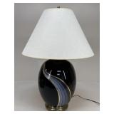 Art Deco Glass & Metal Lamp