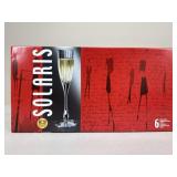 RCR Solaris Crystal Champagne Flutes - NIB|6 pc