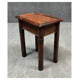 Small Bamboo & Rattan Side Table