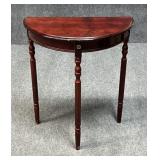 Wood Demilune Console Table