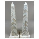 Pair Of Cow Horn Obelisk